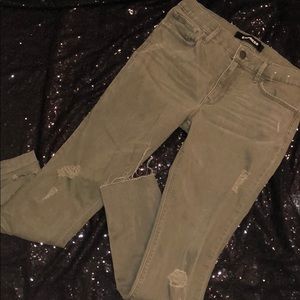 Express Olive green ankle pant.